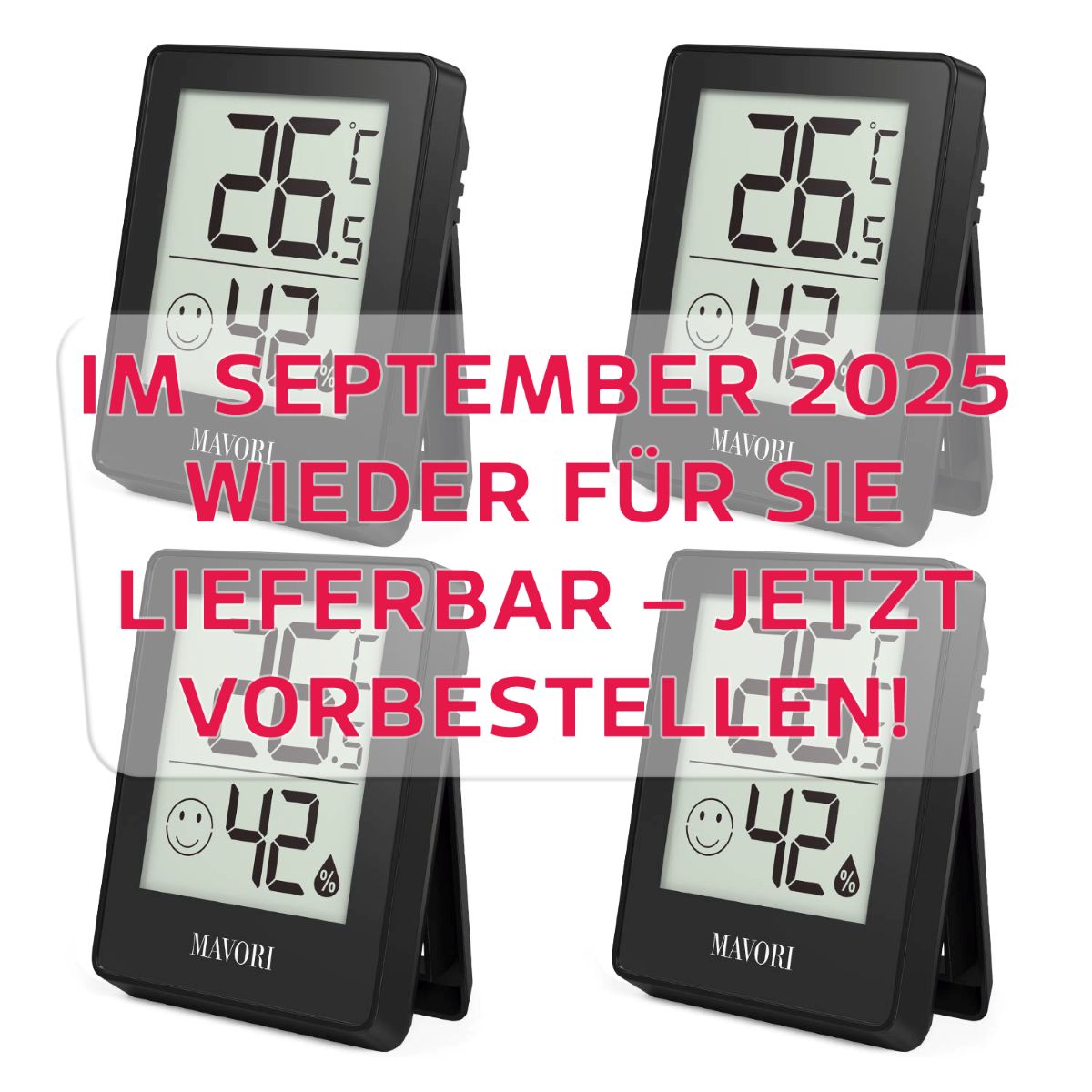 DIGITALER HYGRO-THERMOMETER E0345 - kompakt und mit präzisen Messwerten - TESTSIEGER BEI FAZ-KAUFKOMPASS