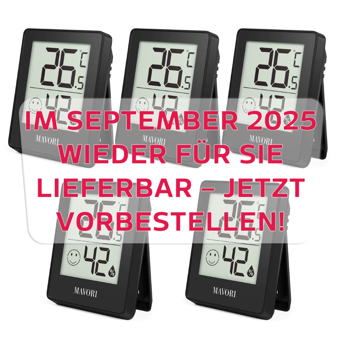 DIGITALER HYGRO-THERMOMETER E0345 - kompakt und mit präzisen Messwerten - TESTSIEGER BEI FAZ-KAUFKOMPASS