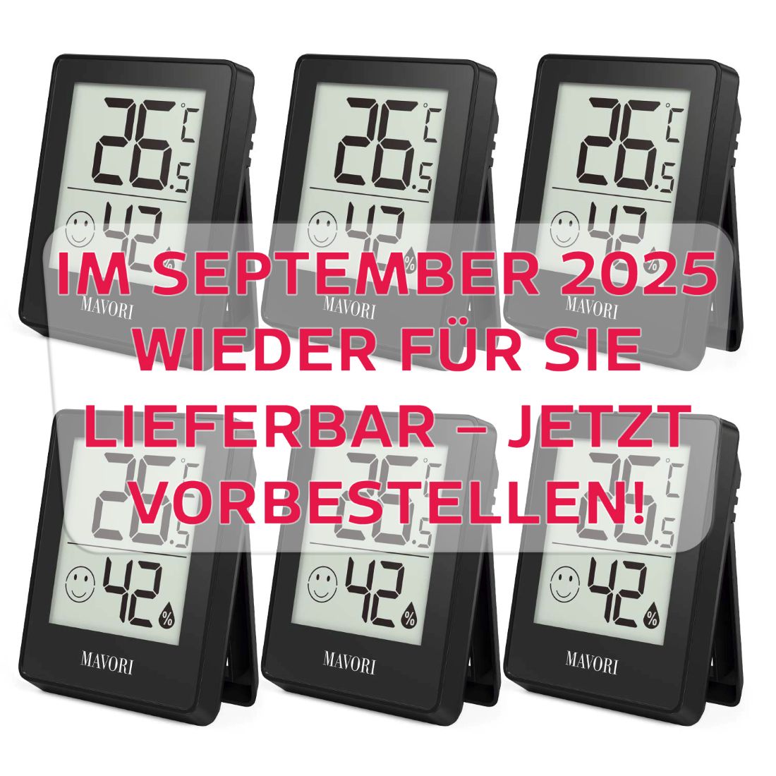 DIGITALER HYGRO-THERMOMETER E0345 - kompakt und mit präzisen Messwerten - TESTSIEGER BEI FAZ-KAUFKOMPASS