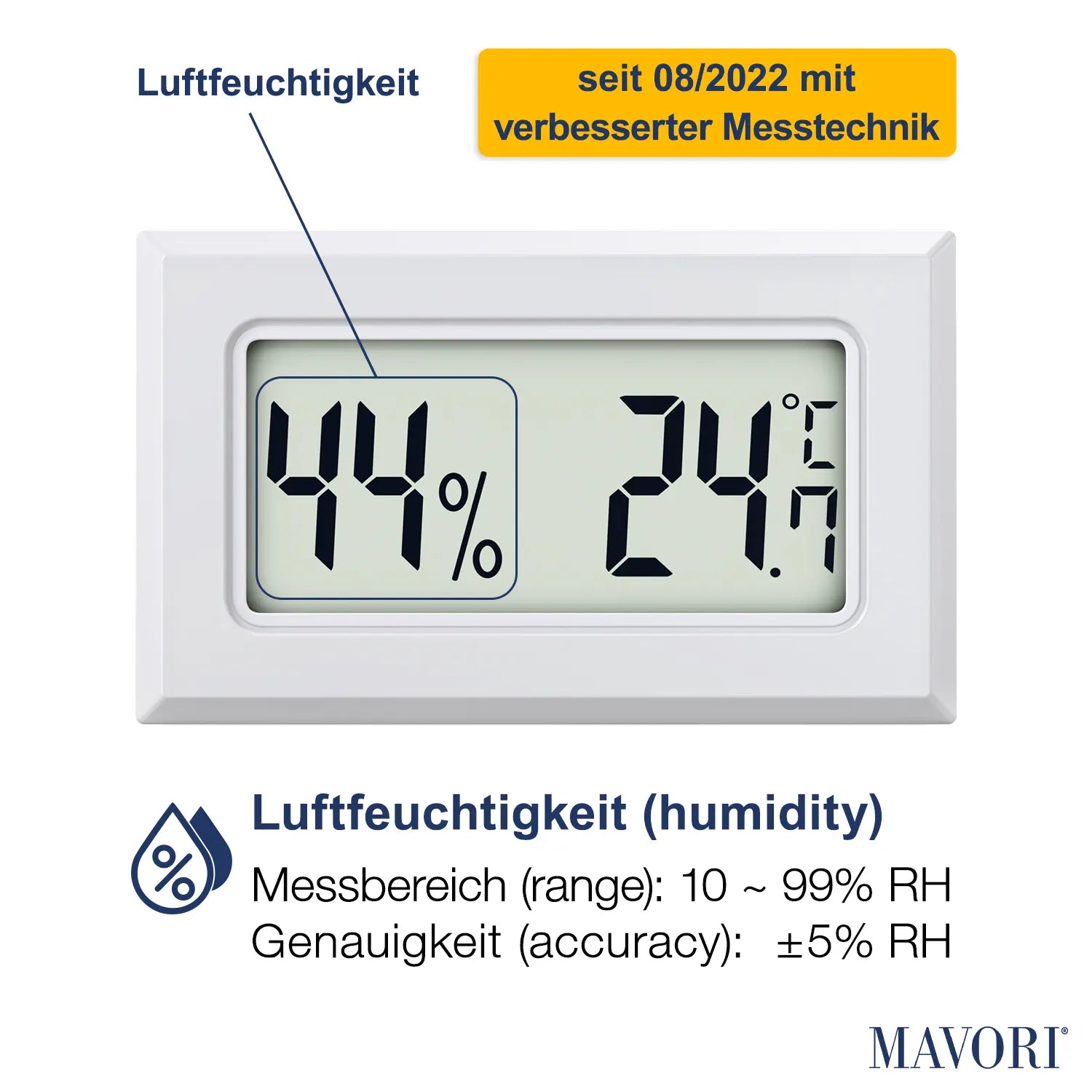 MINI HYGRO-THERMOMETER - zuverlässig und genau - inklusive Batterien