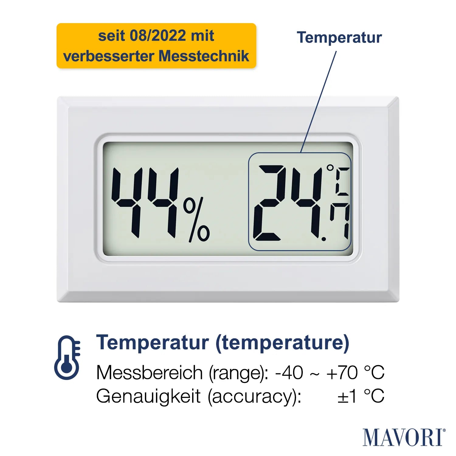 MINI HYGRO-THERMOMETER - zuverlässig und genau - inklusive Batterien