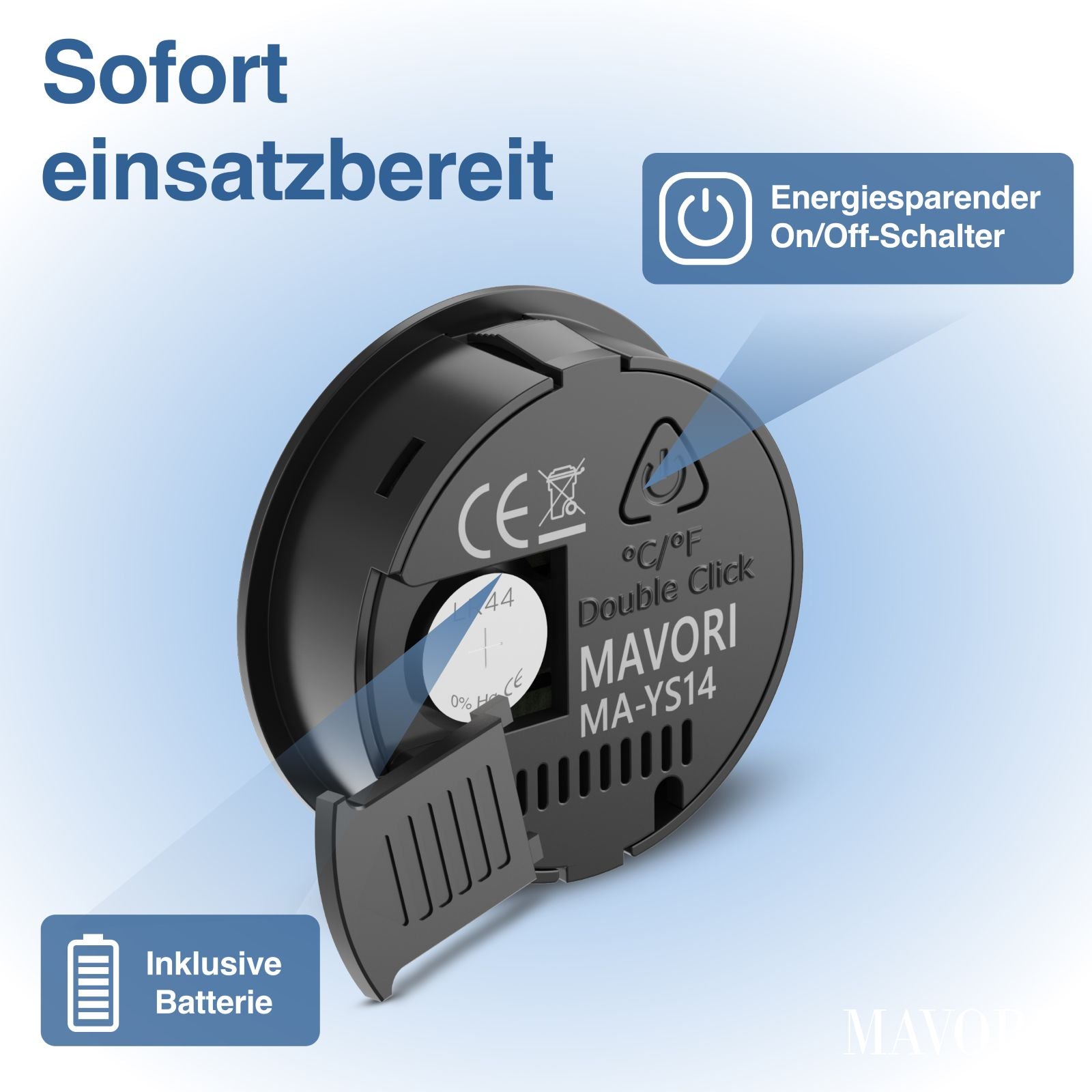 MINI HYGRO-THERMOMETER - sehr zuverlässig und vielseitig einsetzbar - inklusive Batterien