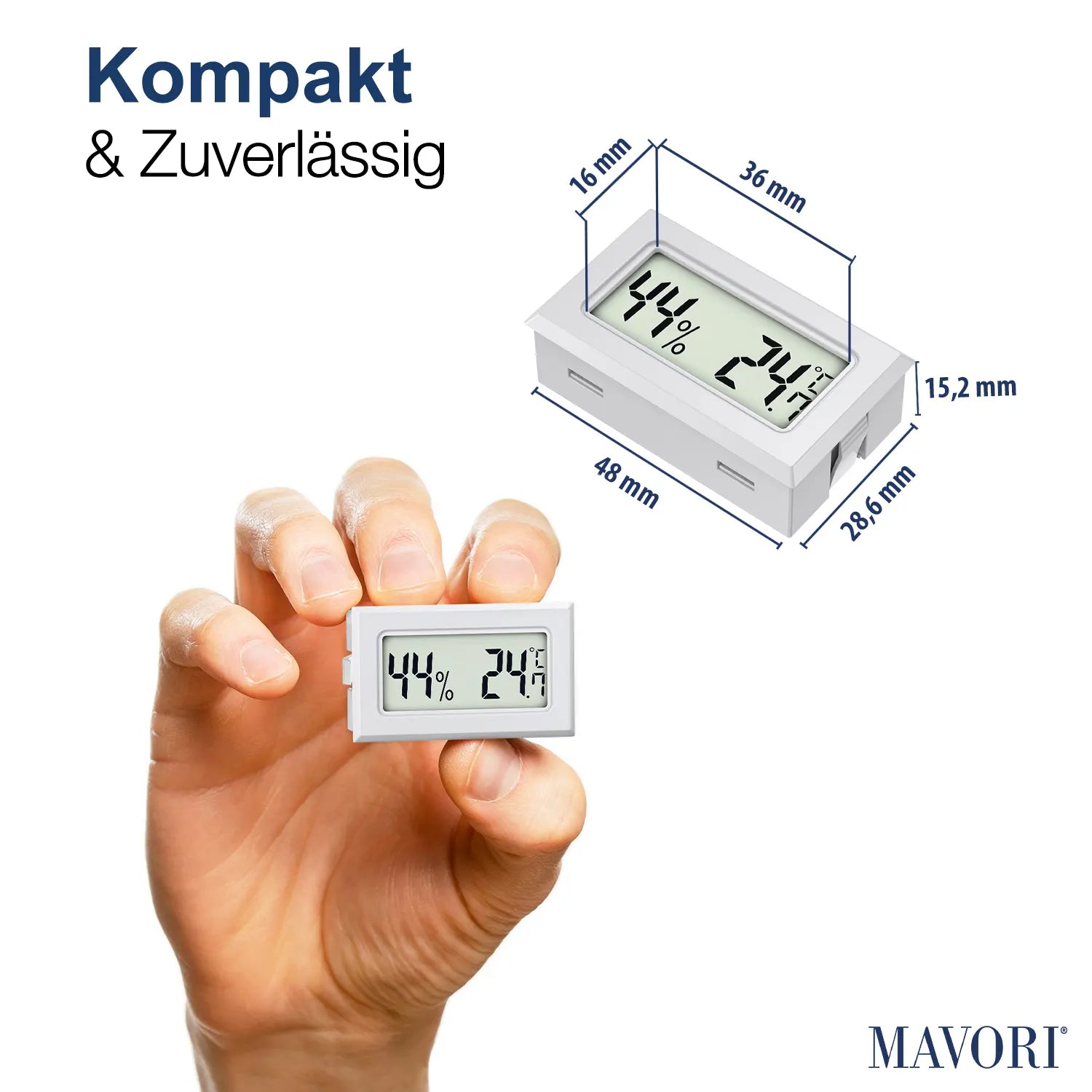 MINI HYGRO-THERMOMETER - zuverlässig und genau - inklusive Batterien