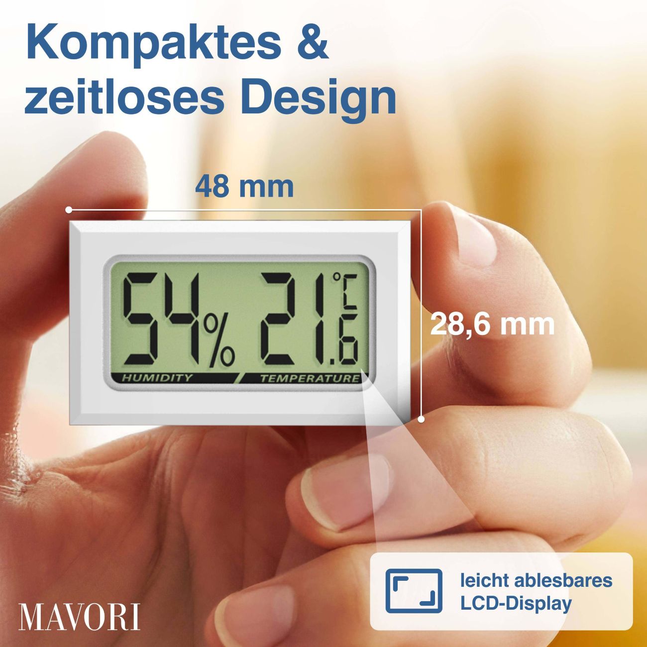 MINI HYGRO-THERMOMETER - zuverlässig und genau - inklusive Batterien