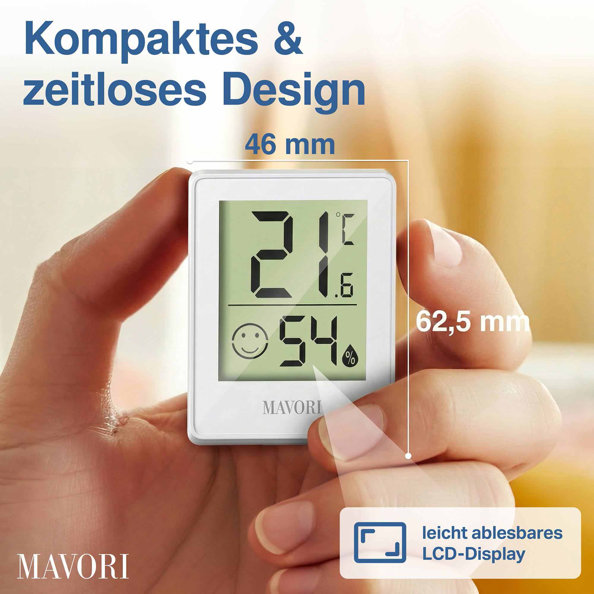 DIGITALER HYGRO-THERMOMETER - kompakt und mit präzisen Messwerten