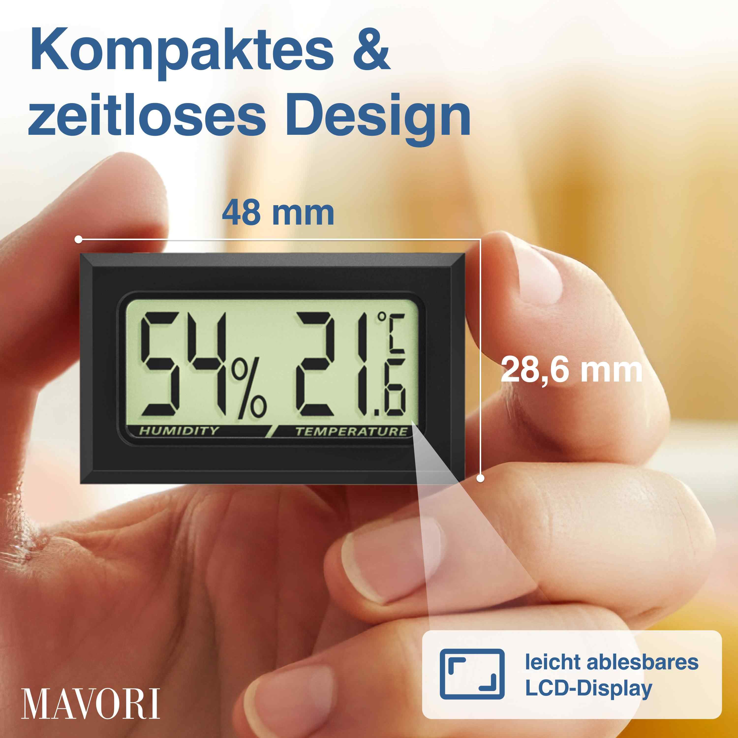 MINI HYGRO-THERMOMETER - vielseitig verwendbar und inklusive Batterien