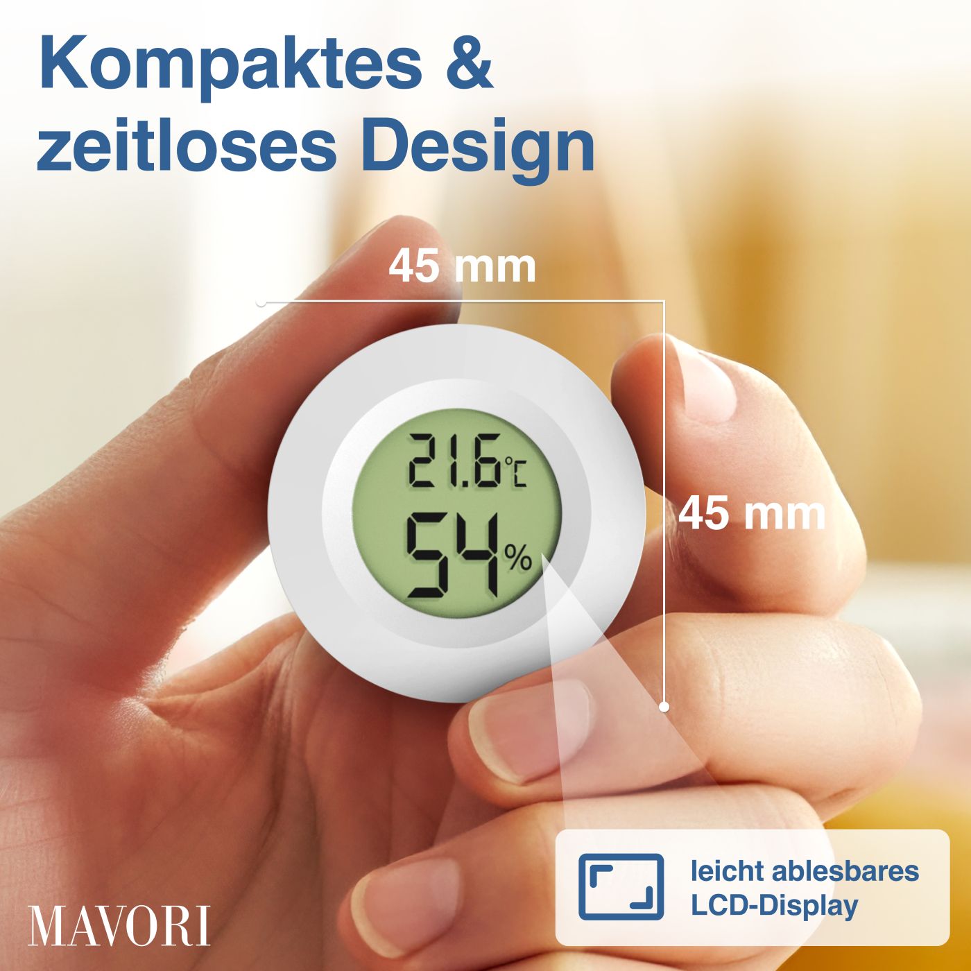 MINI HYGRO-THERMOMETER - sehr zuverlässig und vielseitig einsetzbar - inklusive Batterien