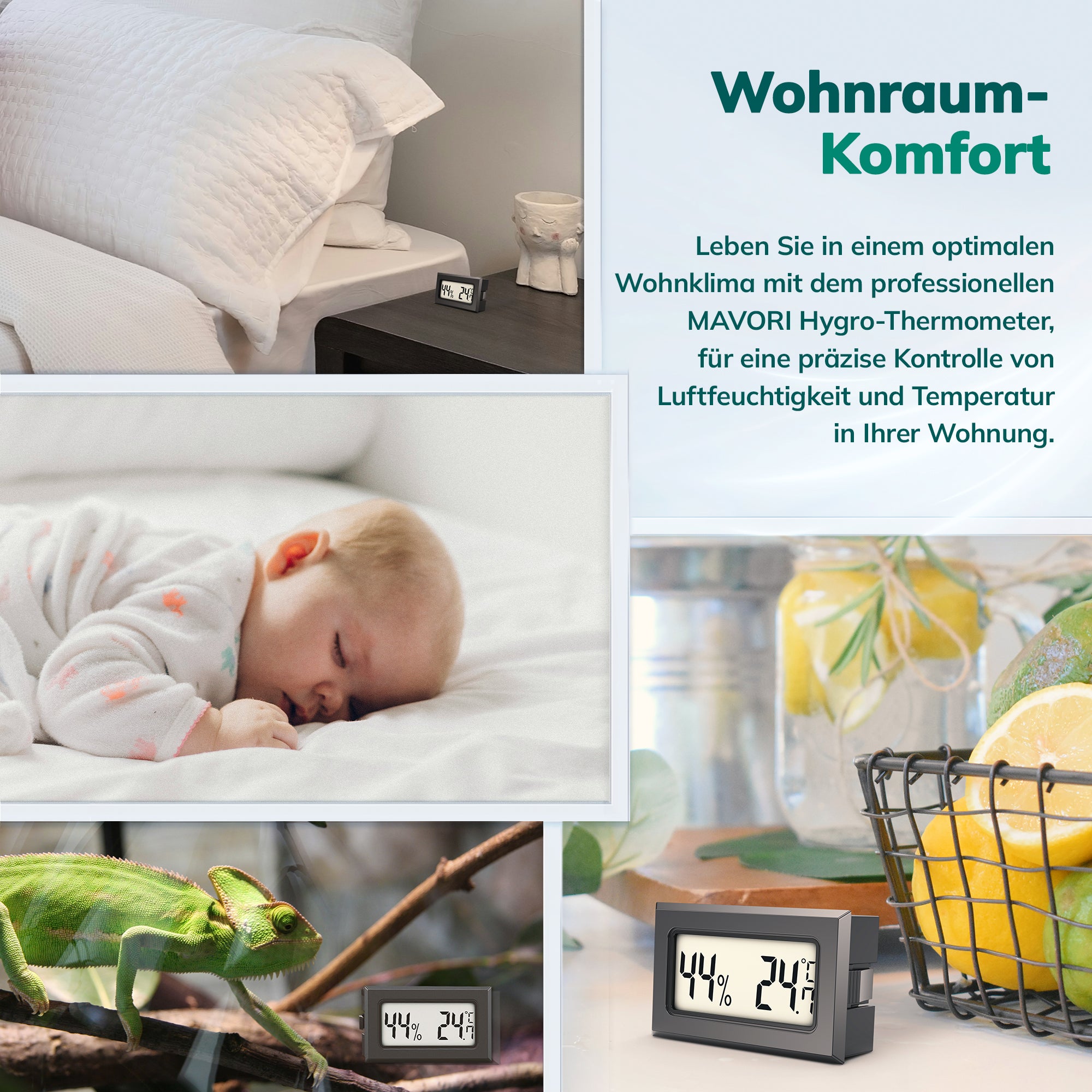 MINI HYGRO-THERMOMETER - vielseitig verwendbar und inklusive Batterien