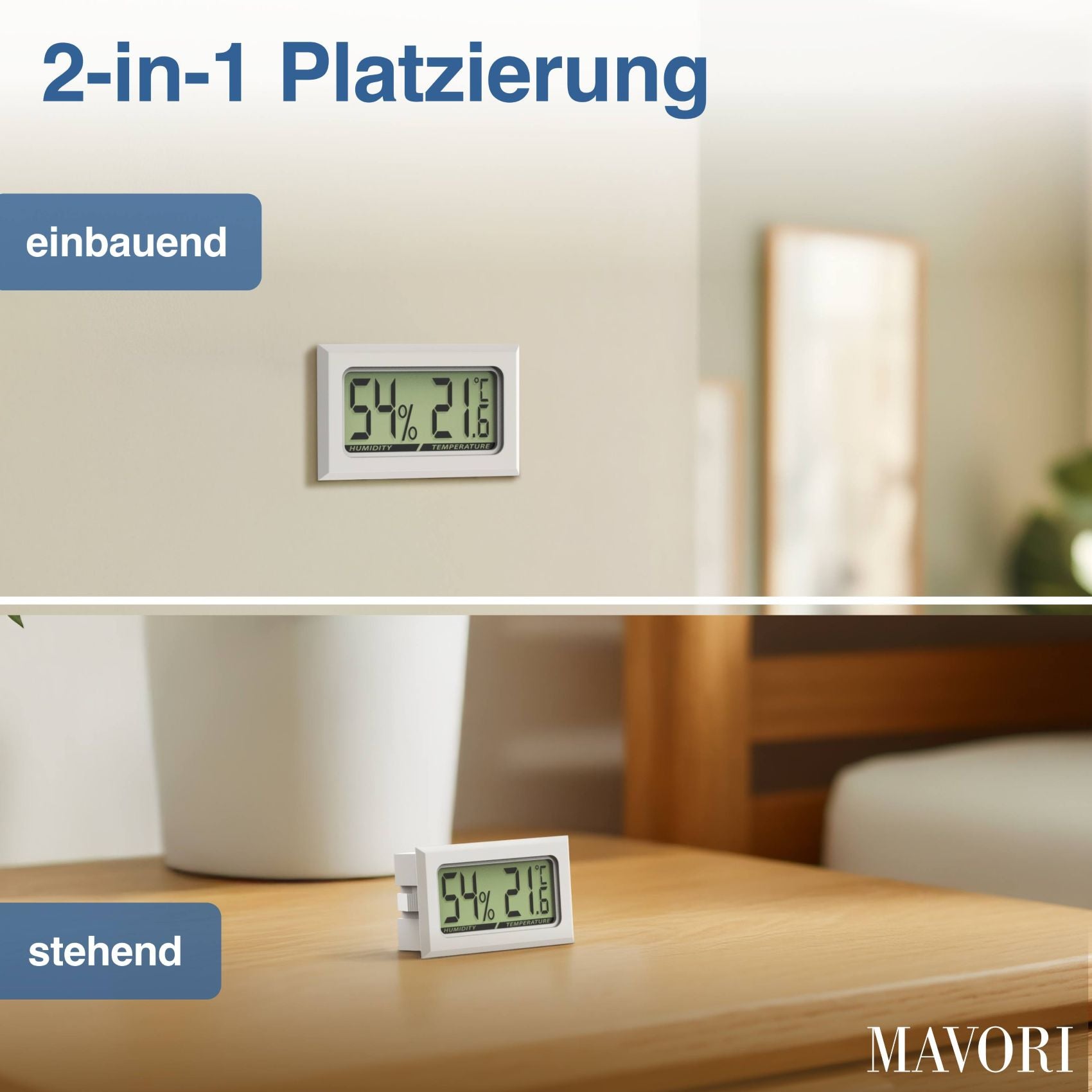 MINI HYGRO-THERMOMETER - zuverlässig und genau - inklusive Batterien