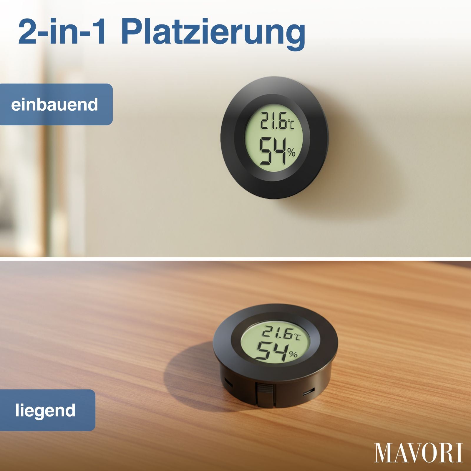 MINI HYGRO-THERMOMETER - sehr zuverlässig und vielseitig einsetzbar - inklusive Batterien