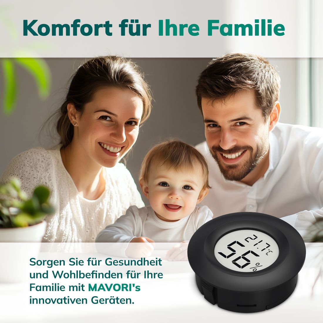 MINI HYGRO-THERMOMETER - sehr zuverlässig und vielseitig einsetzbar - inklusive Batterien