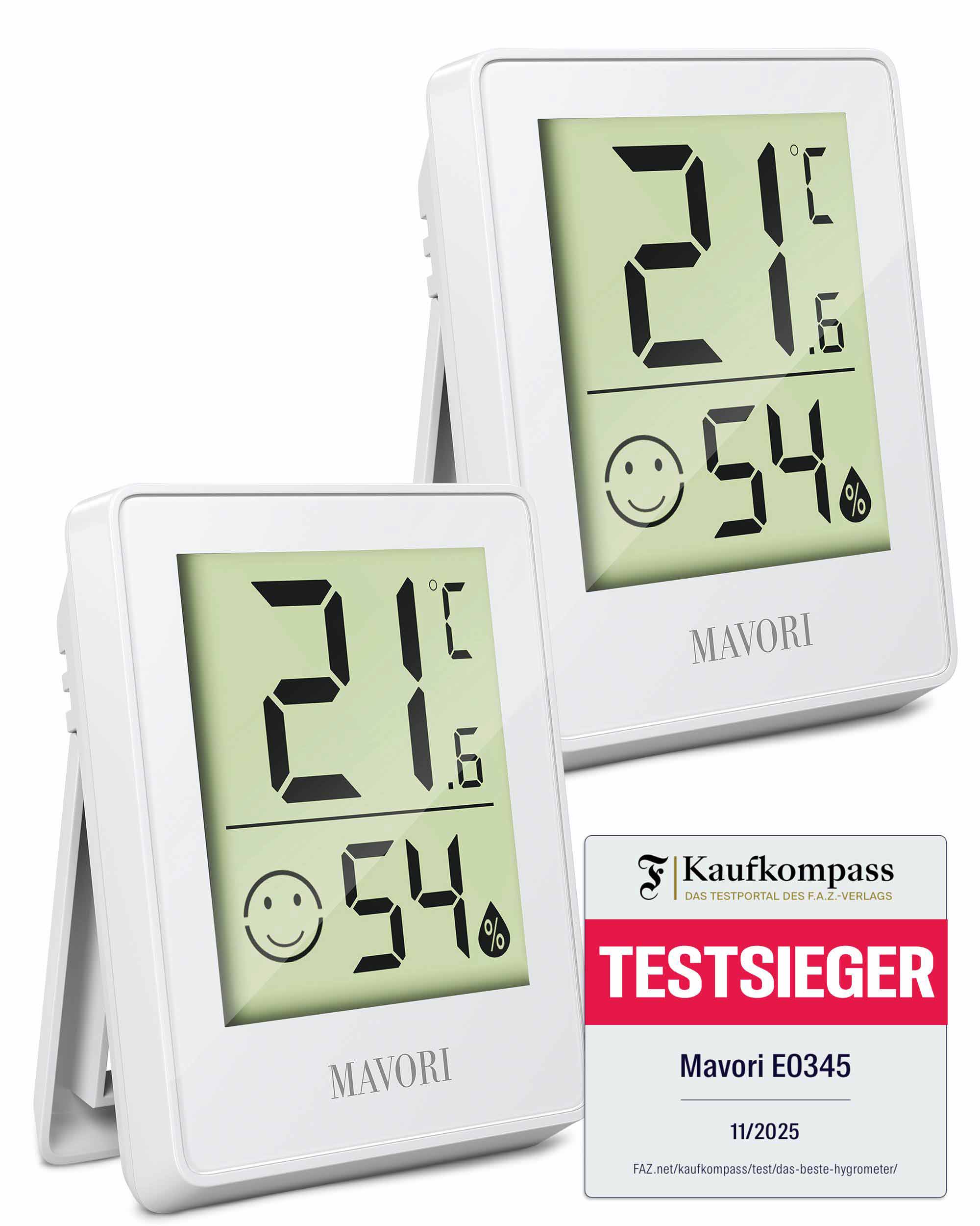 DIGITALER HYGRO-THERMOMETER - kompakt und mit präzisen Messwerten