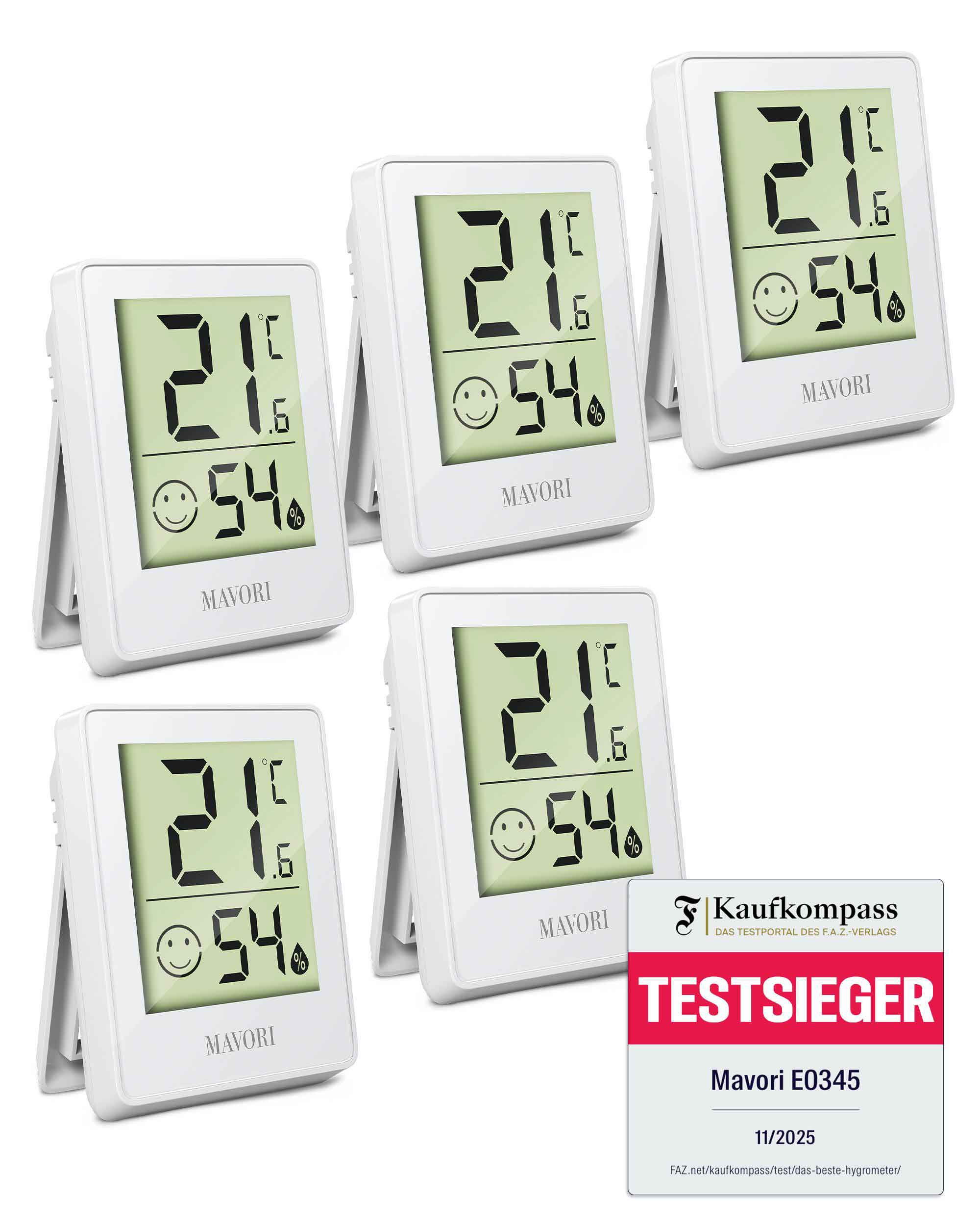 DIGITALER HYGRO-THERMOMETER - kompakt und mit präzisen Messwerten