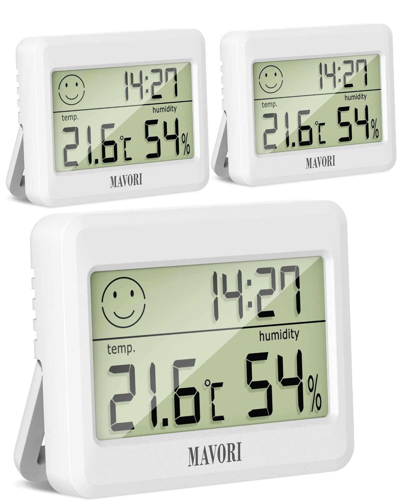 DIGITALER HYGRO-THERMOMETER inkl. UHR - kompakt und mit präzisen Messwerten - NEU