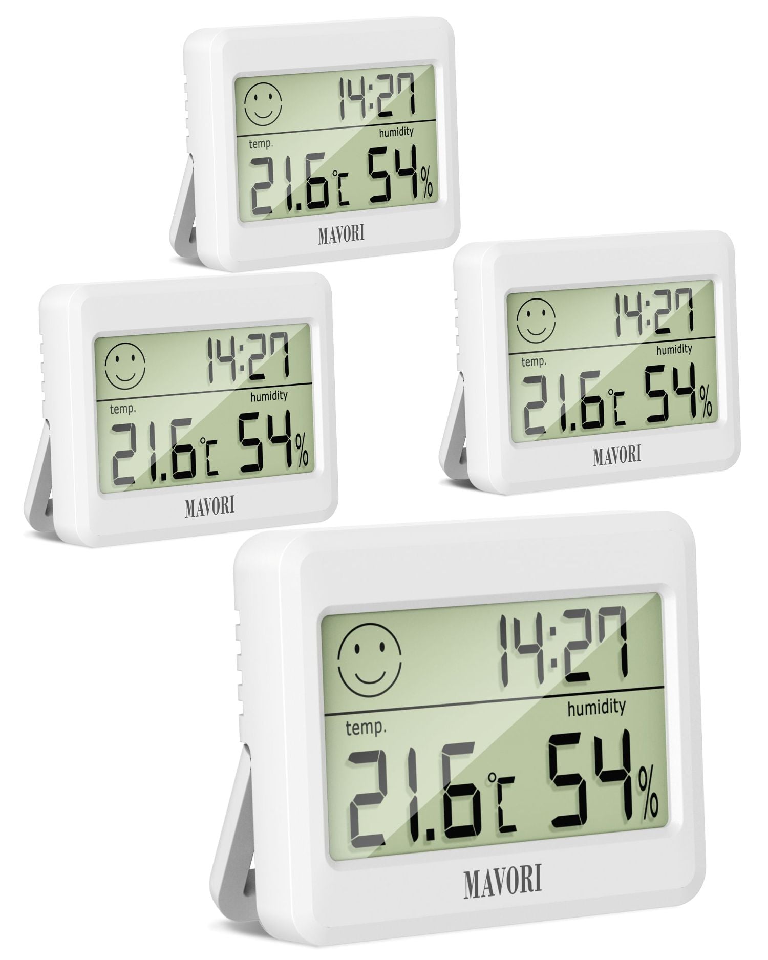 DIGITALER HYGRO-THERMOMETER inkl. UHR - kompakt und mit präzisen Messwerten - NEU