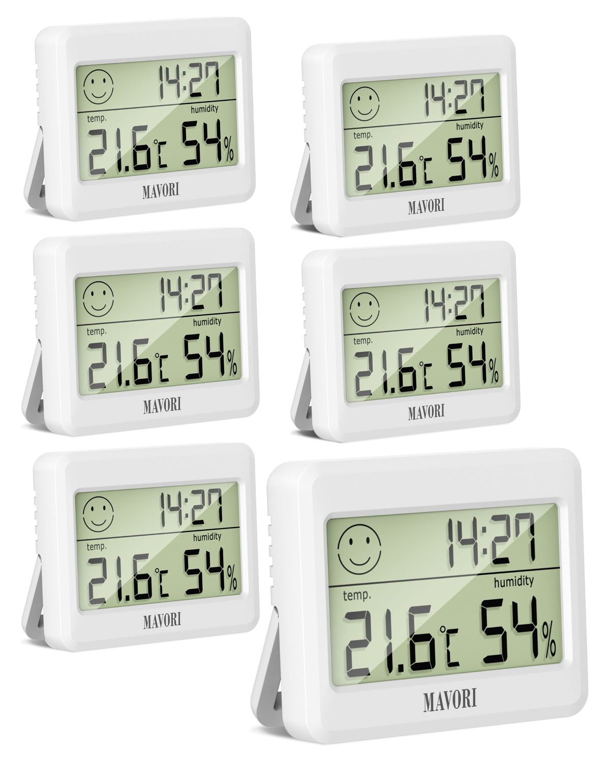 DIGITALER HYGRO-THERMOMETER inkl. UHR - kompakt und mit präzisen Messwerten - NEU