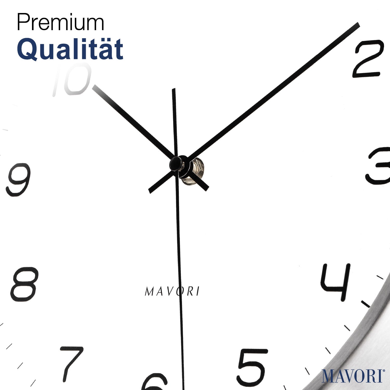 NEUES MODELL - ANALOGE WANDUHR mit Metallrahmen - lautlos und sehr stilvoll