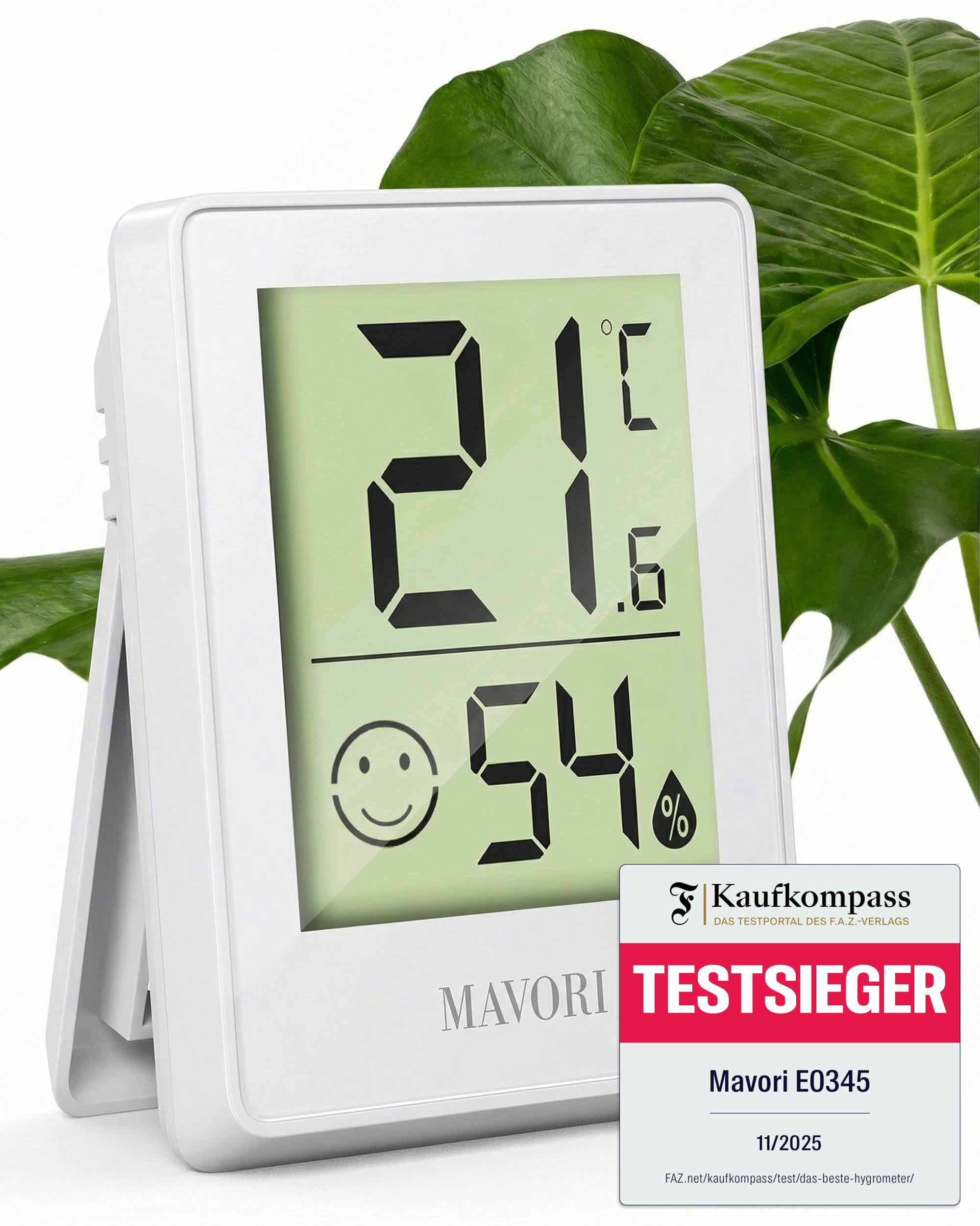 DIGITALER HYGRO-THERMOMETER - kompakt und mit präzisen Messwerten