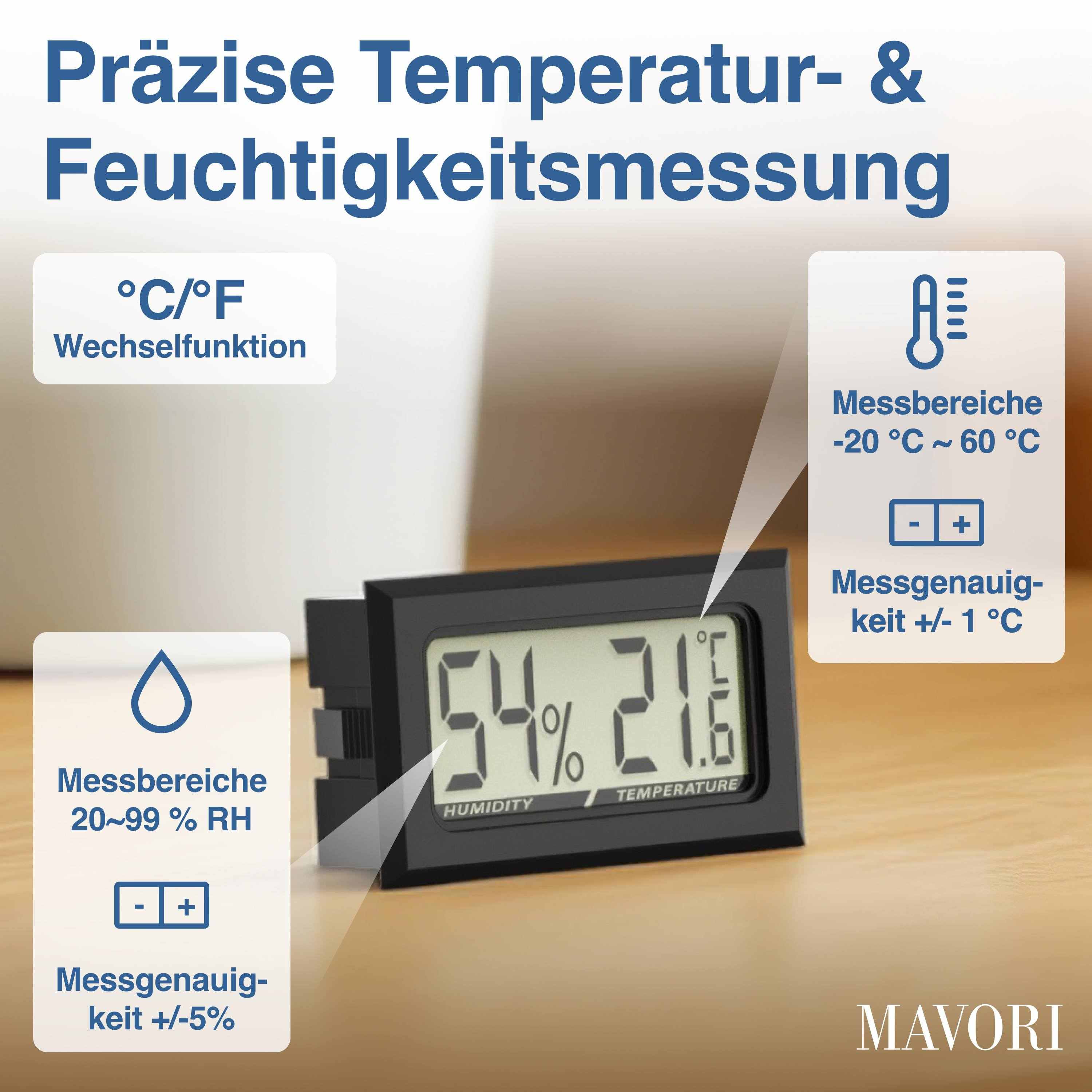 MINI HYGRO-THERMOMETER - vielseitig verwendbar und inklusive Batterien
