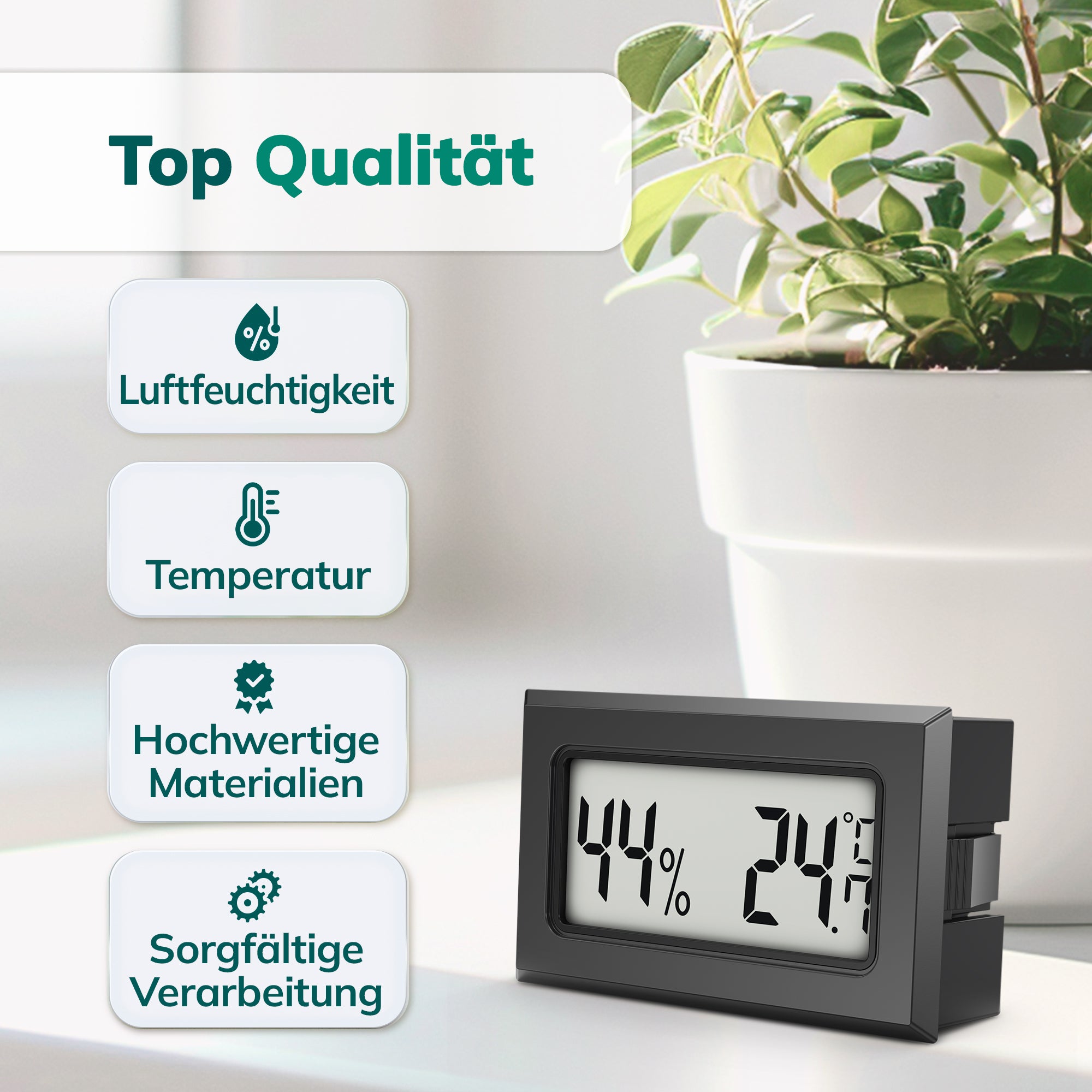 MINI HYGRO-THERMOMETER - vielseitig verwendbar und inklusive Batterien