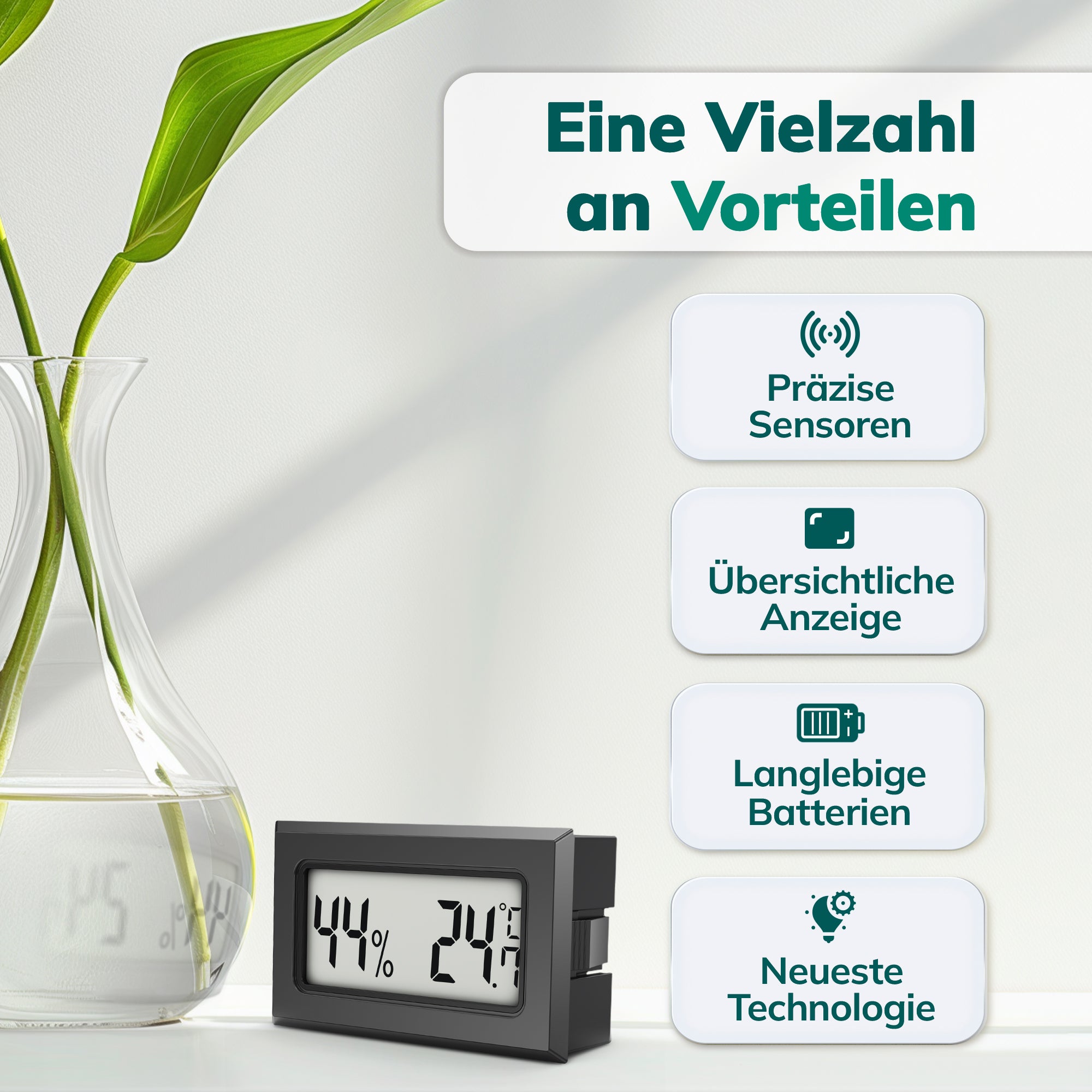 MINI HYGRO-THERMOMETER - vielseitig verwendbar und inklusive Batterien