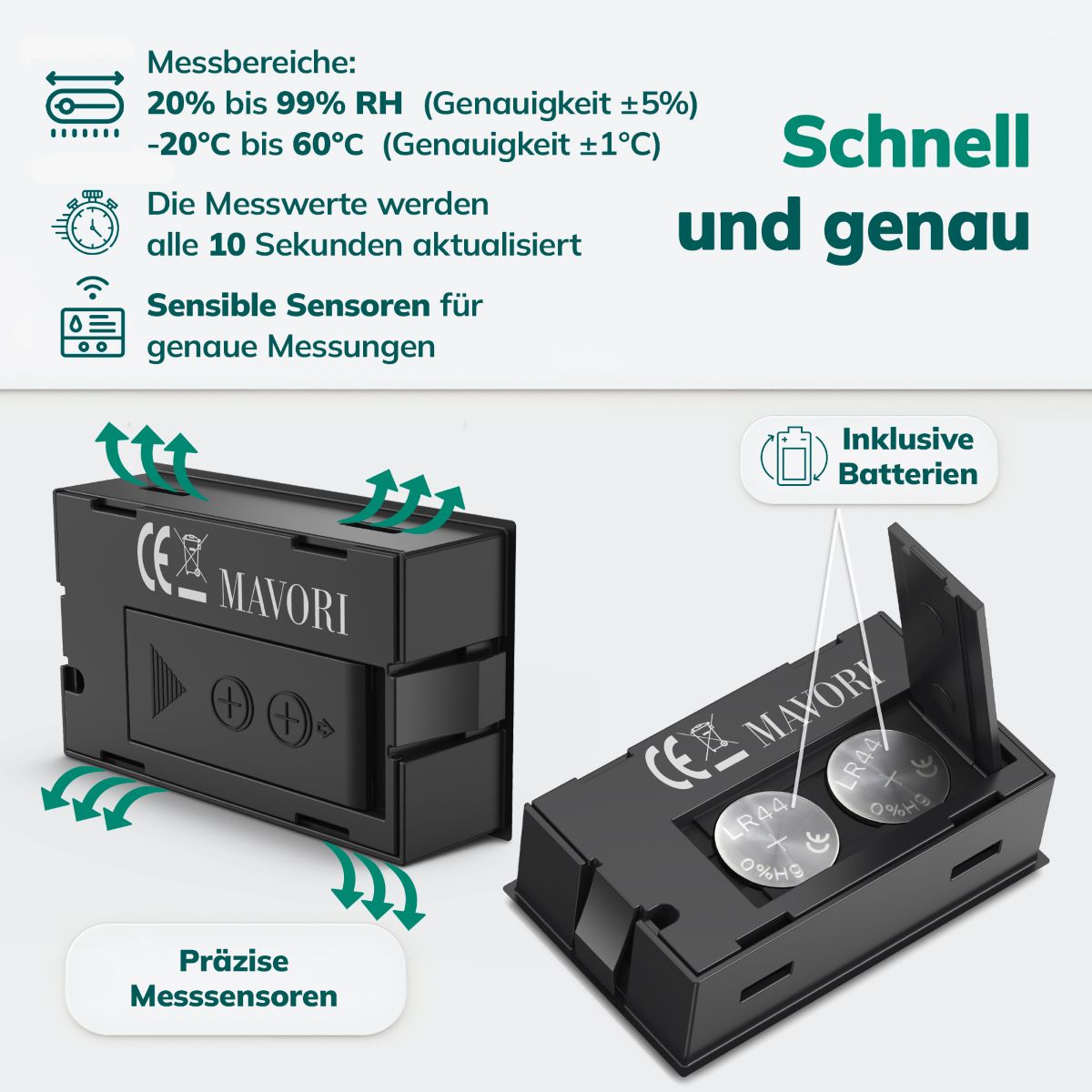 MINI HYGRO-THERMOMETER - vielseitig verwendbar und inklusive Batterien