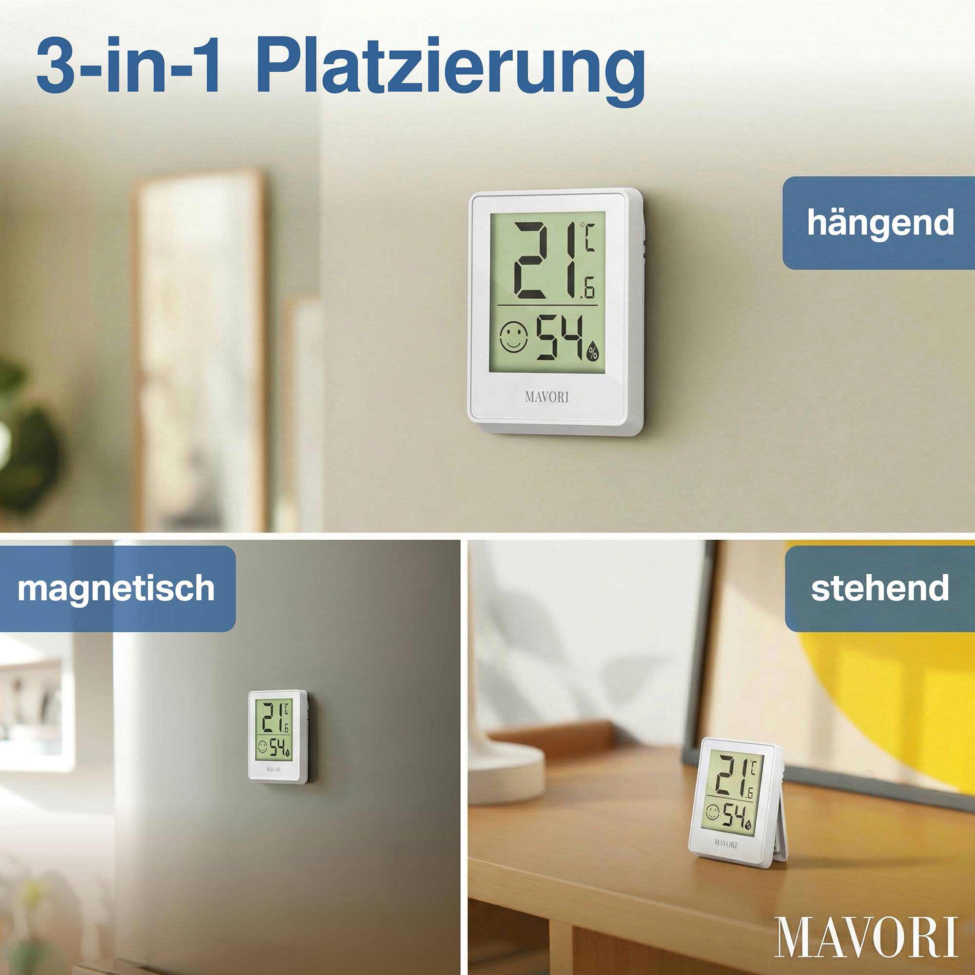 DIGITALER HYGRO-THERMOMETER - kompakt und mit präzisen Messwerten