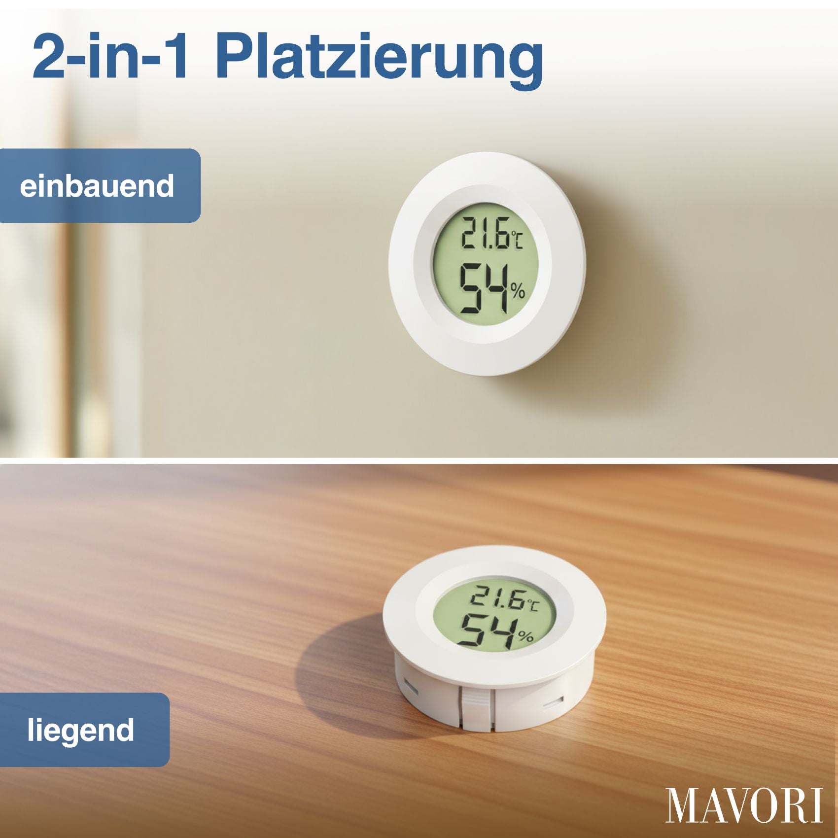 MINI HYGRO-THERMOMETER - sehr zuverlässig und vielseitig einsetzbar - inklusive Batterien