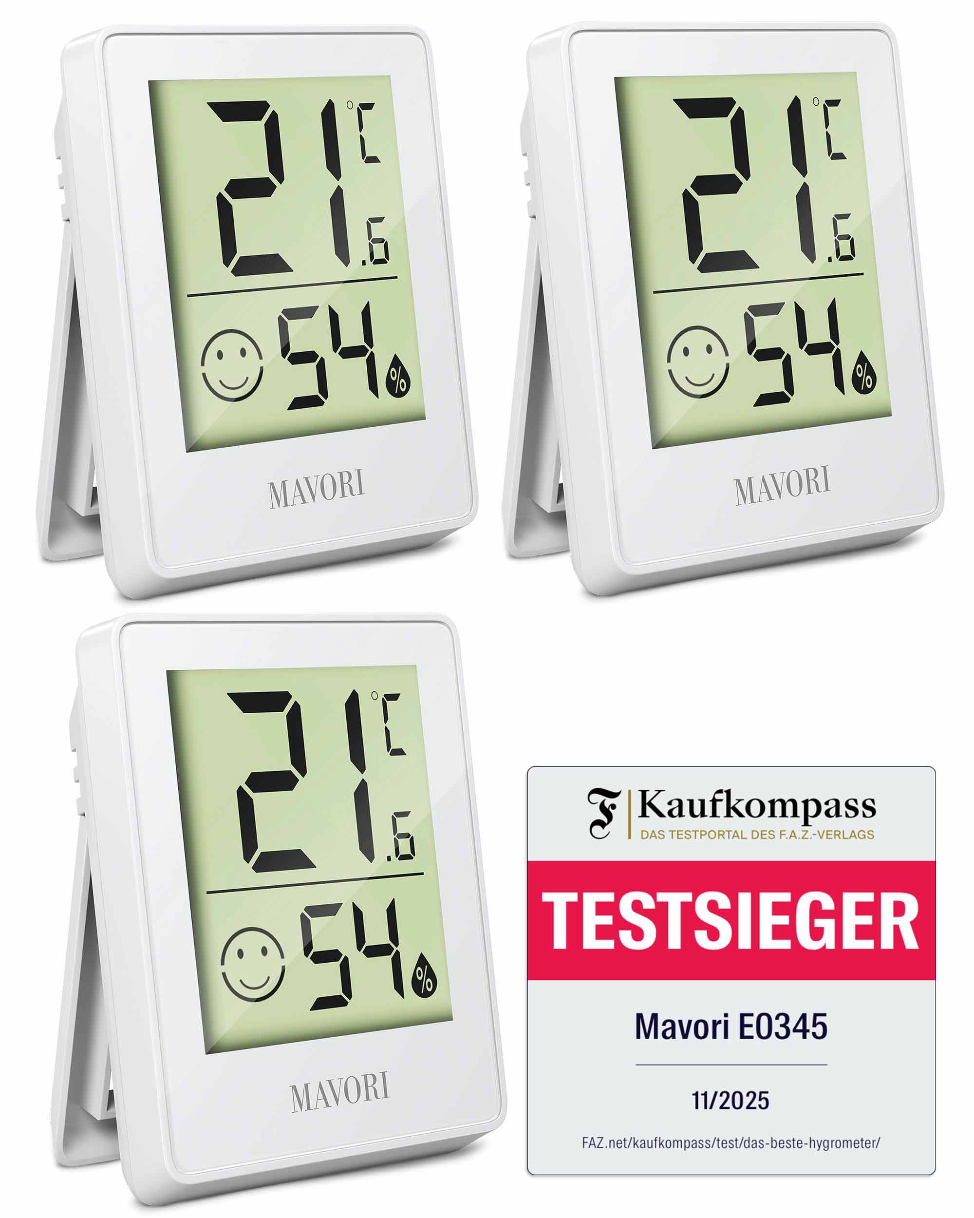 DIGITALER HYGRO-THERMOMETER - kompakt und mit präzisen Messwerten