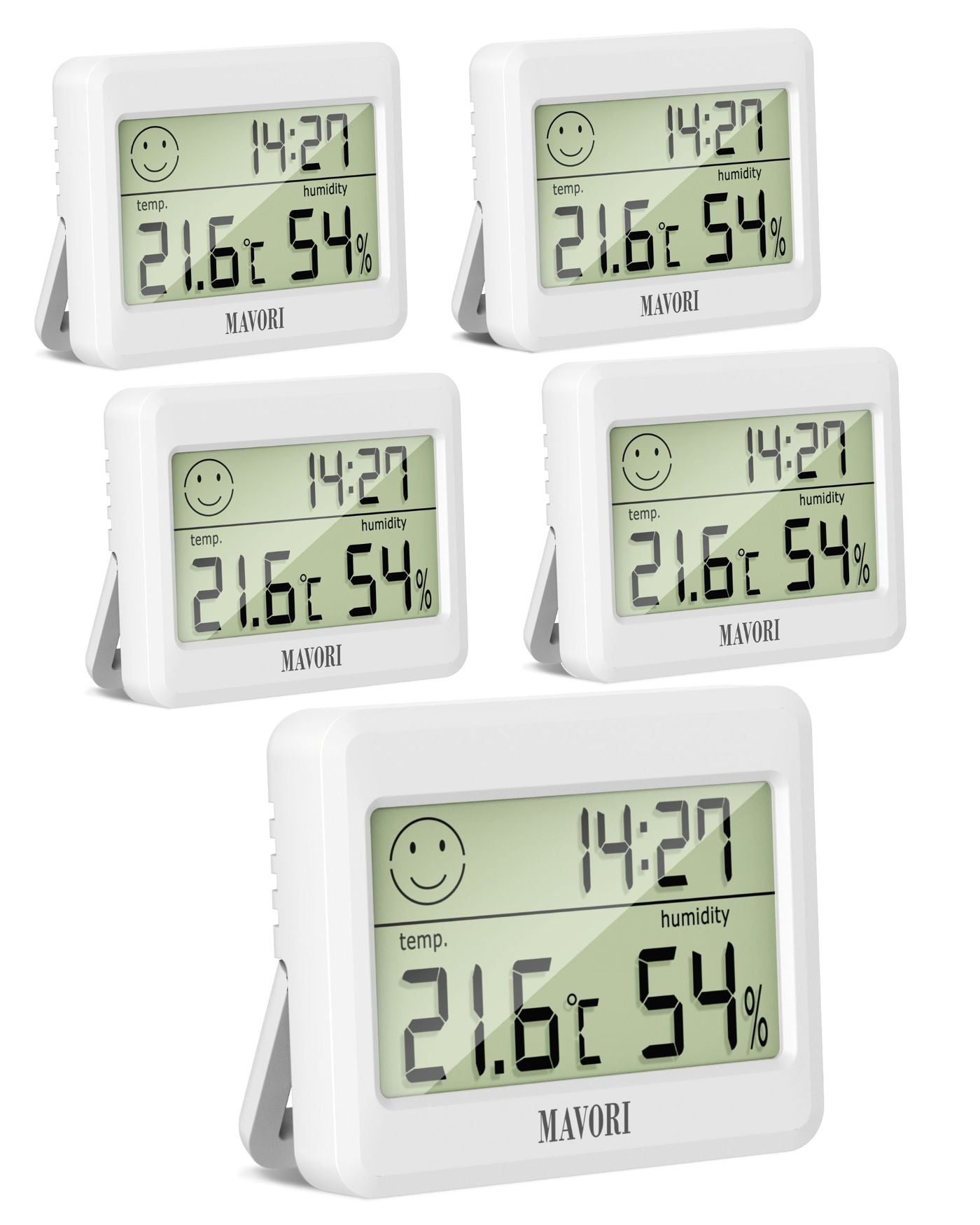 DIGITALER HYGRO-THERMOMETER inkl. UHR - kompakt und mit präzisen Messwerten - NEU